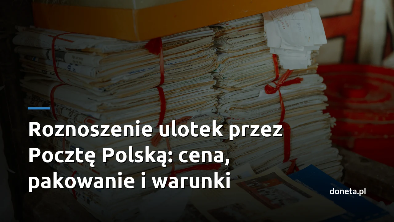 Roznoszenie ulotek przez Pocztę Polską: cena, pakowanie i warunki
