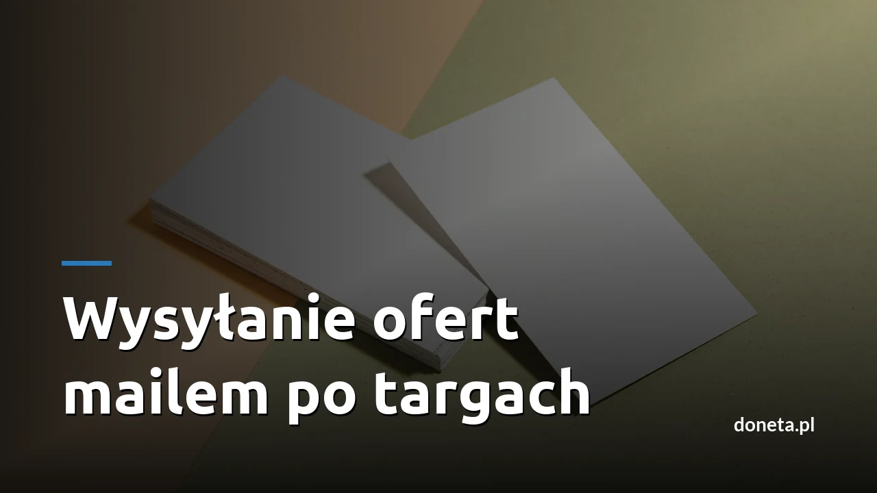 Wysyłanie ofert mailem po targach: wizytówka a zgoda na ofertę