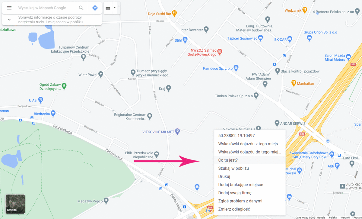 Jak znaleźć miejsce w Google Maps