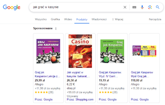 Reklama książek w Google Ads